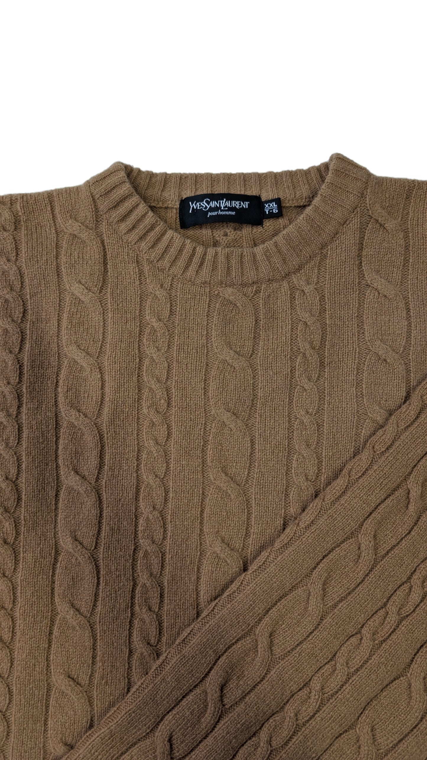Yves Saint Laurent Vintage Pullover Zopfmuster Herren