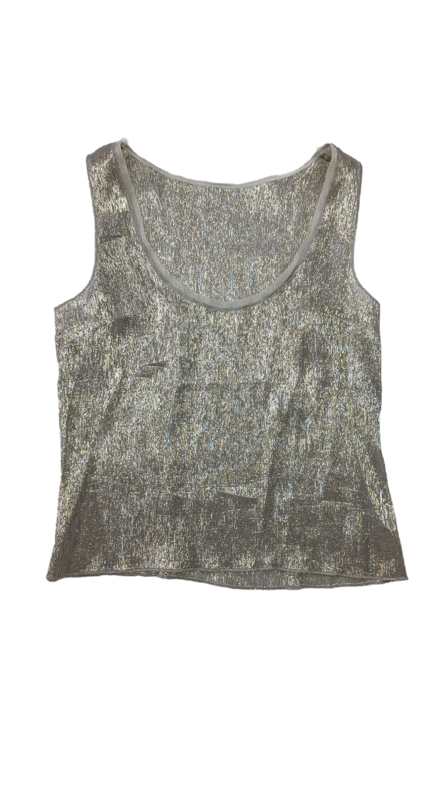 Dolce & Gabbana Metallic-Top Silber/Gold Vintage Damen
