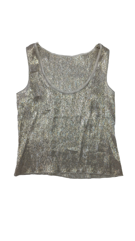 Dolce & Gabbana Metallic-Top Silber/Gold Vintage Damen