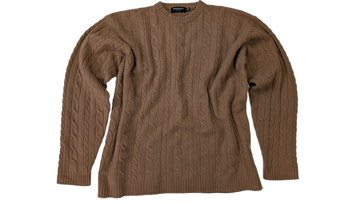 Yves Saint Laurent Vintage Pullover Zopfmuster Herren